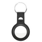 KeyBudz Leather Keyring, AirTag - keychain, Black (2pcs)