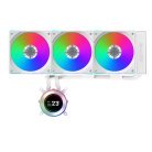 Lian Li Hydroshift II LCD-C 360CL 360mm ARGB -nestej&auml;&auml;hdytin, valkoinen
