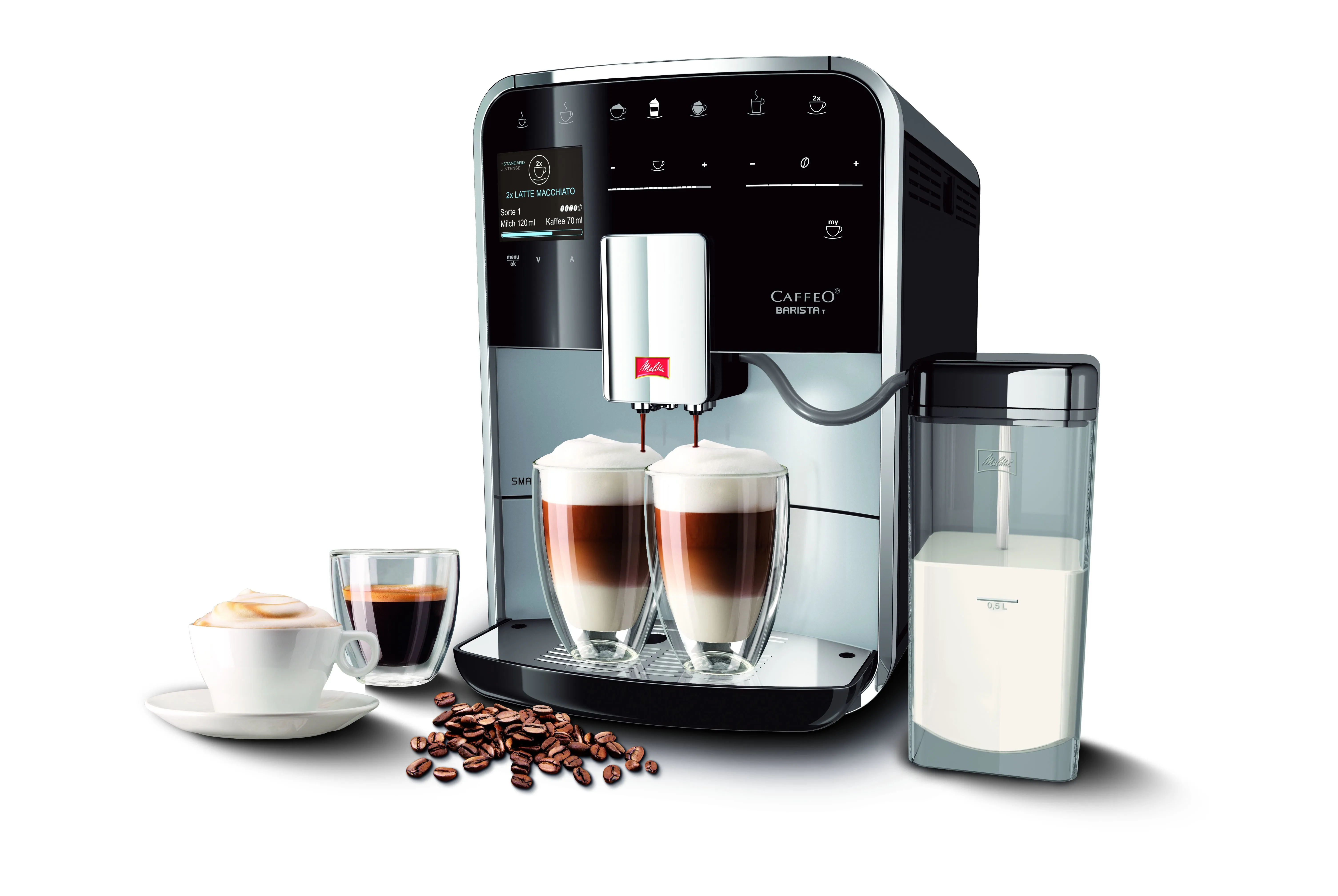 Melitta Barista T Smart F83/0-101 -espressokeitin, Hopea