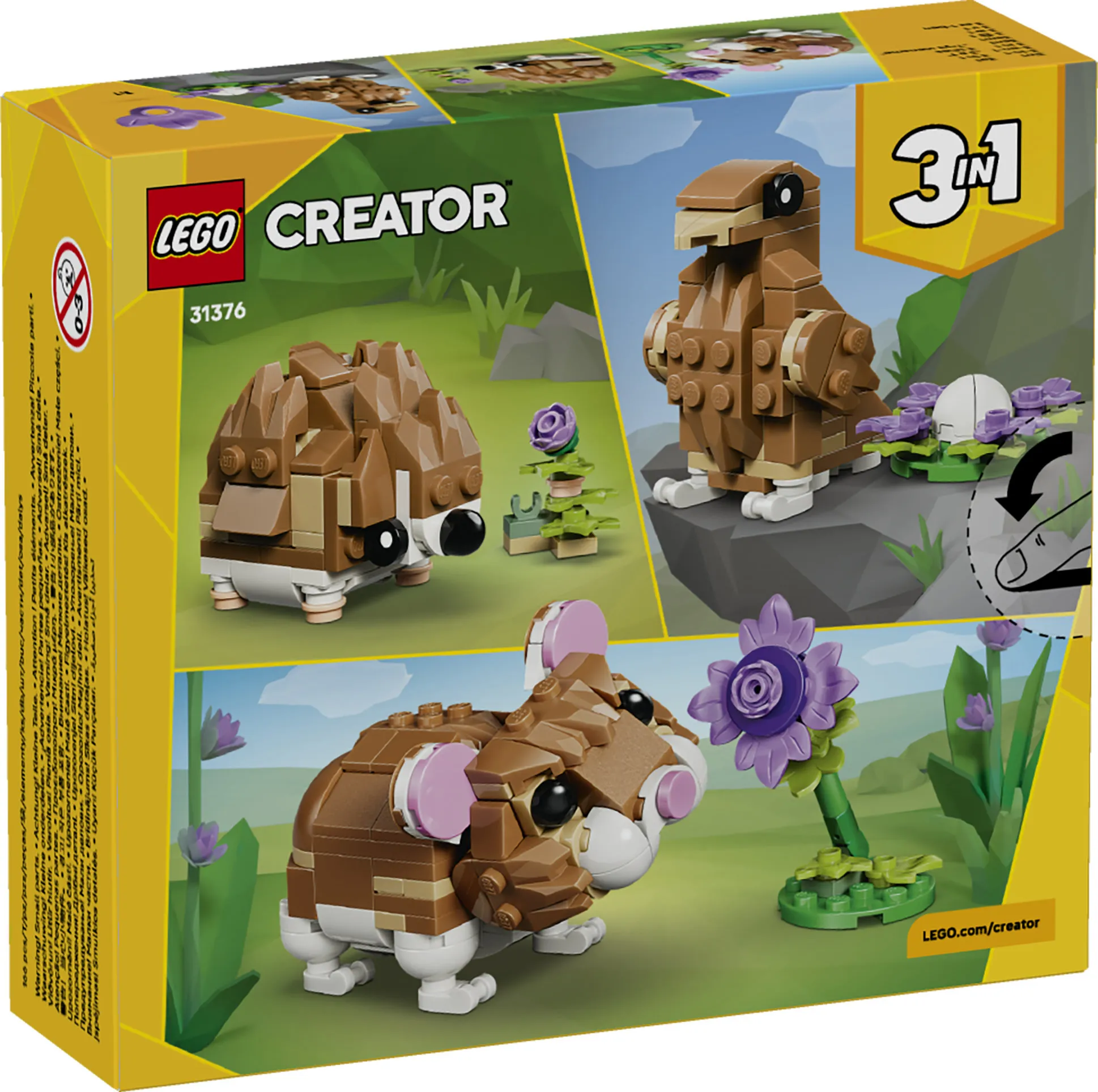 LEGO Creator 3in1 S&ouml;t hamster med en blomma 31376