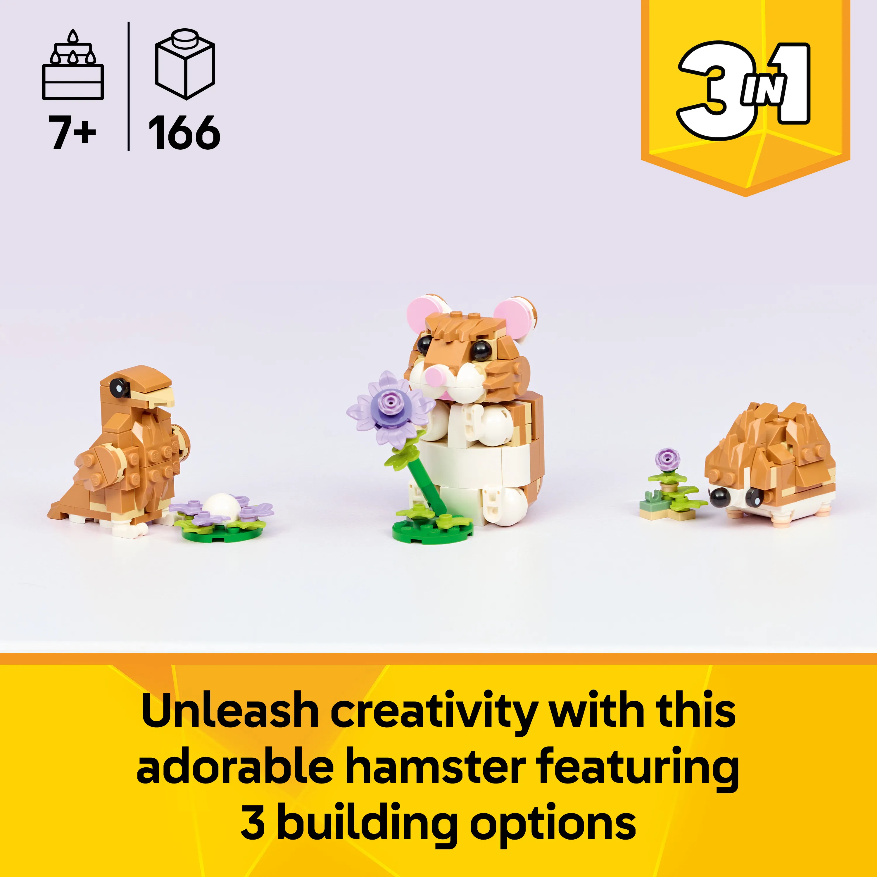LEGO Creator 3in1 S&ouml;t hamster med en blomma 31376