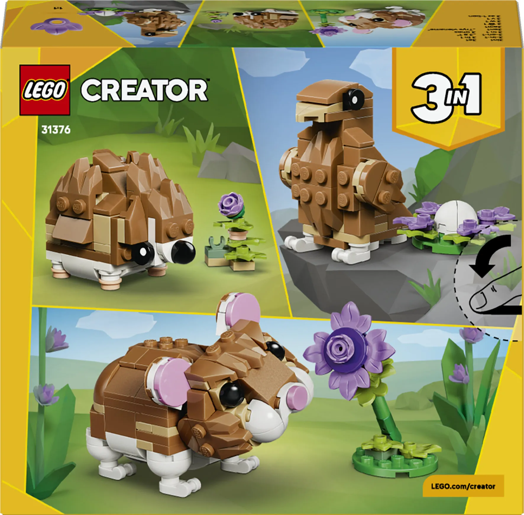 LEGO Creator 3in1 S&ouml;t hamster med en blomma 31376
