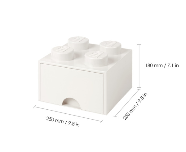 Room Copenhagen LEGO Brick Drawer 4 white - RC40051735