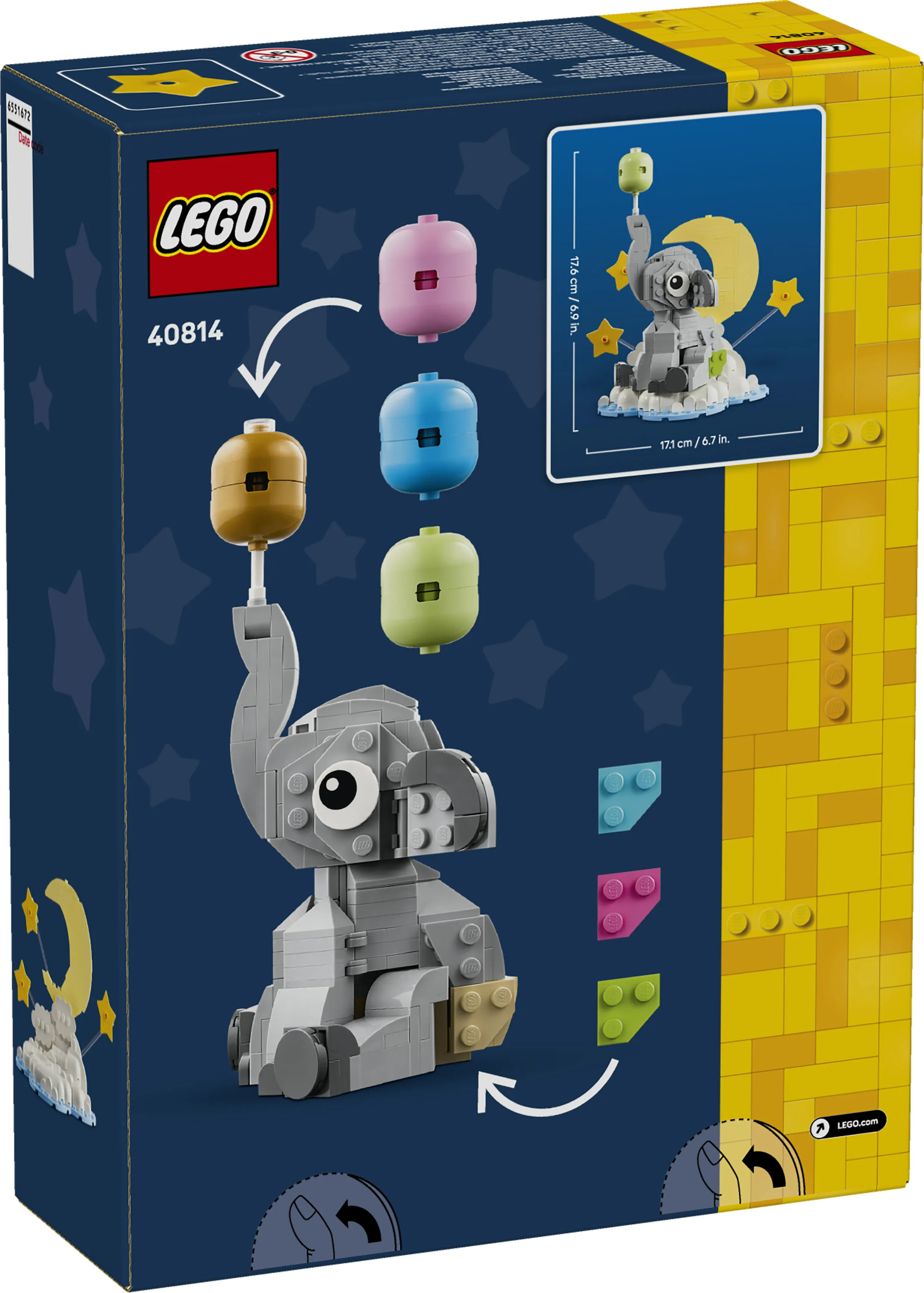 LEGO S&auml;songsbetonat och h&ouml;gtider Elefantunge i skyn 40814