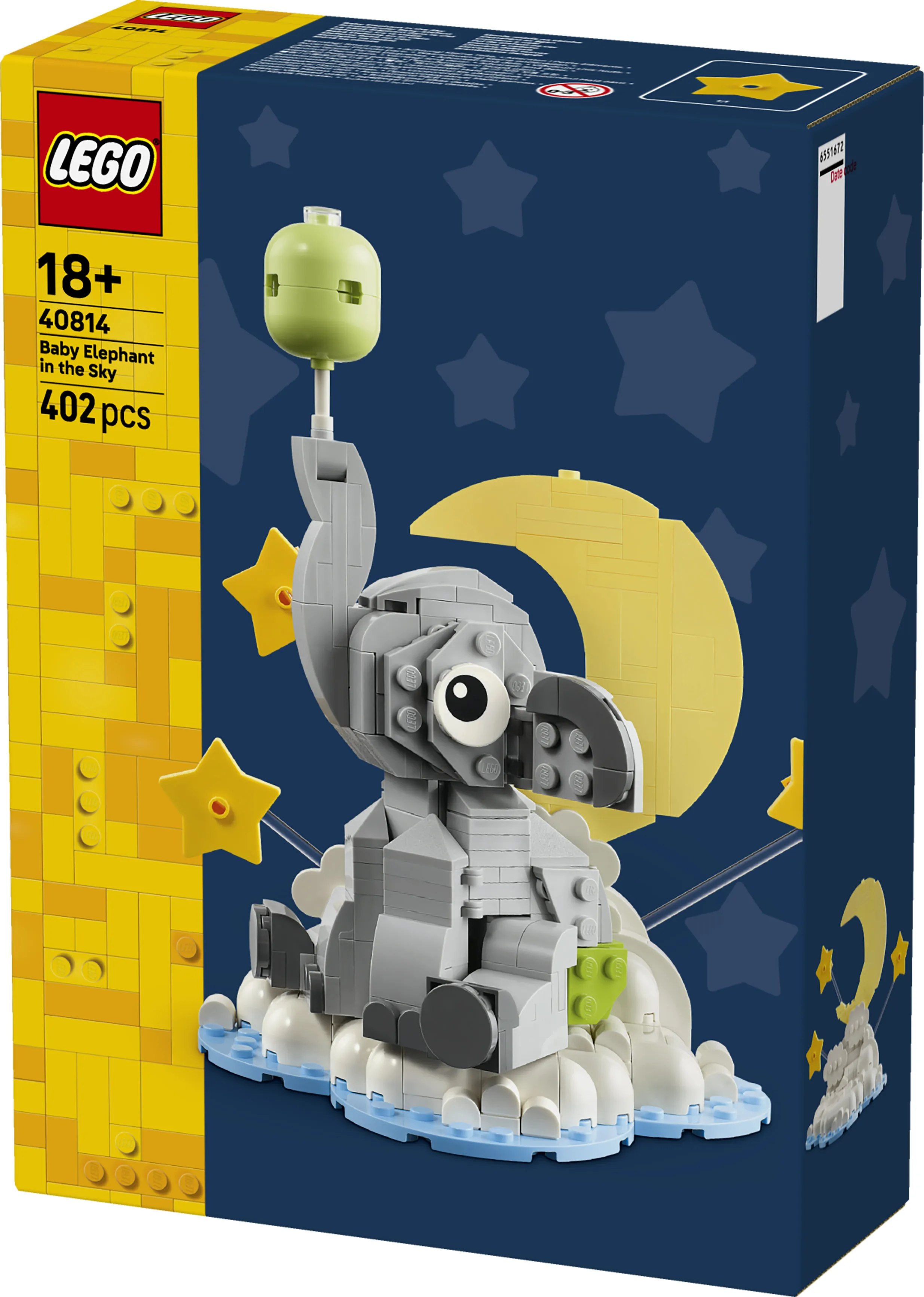 LEGO S&auml;songsbetonat och h&ouml;gtider Elefantunge i skyn 40814