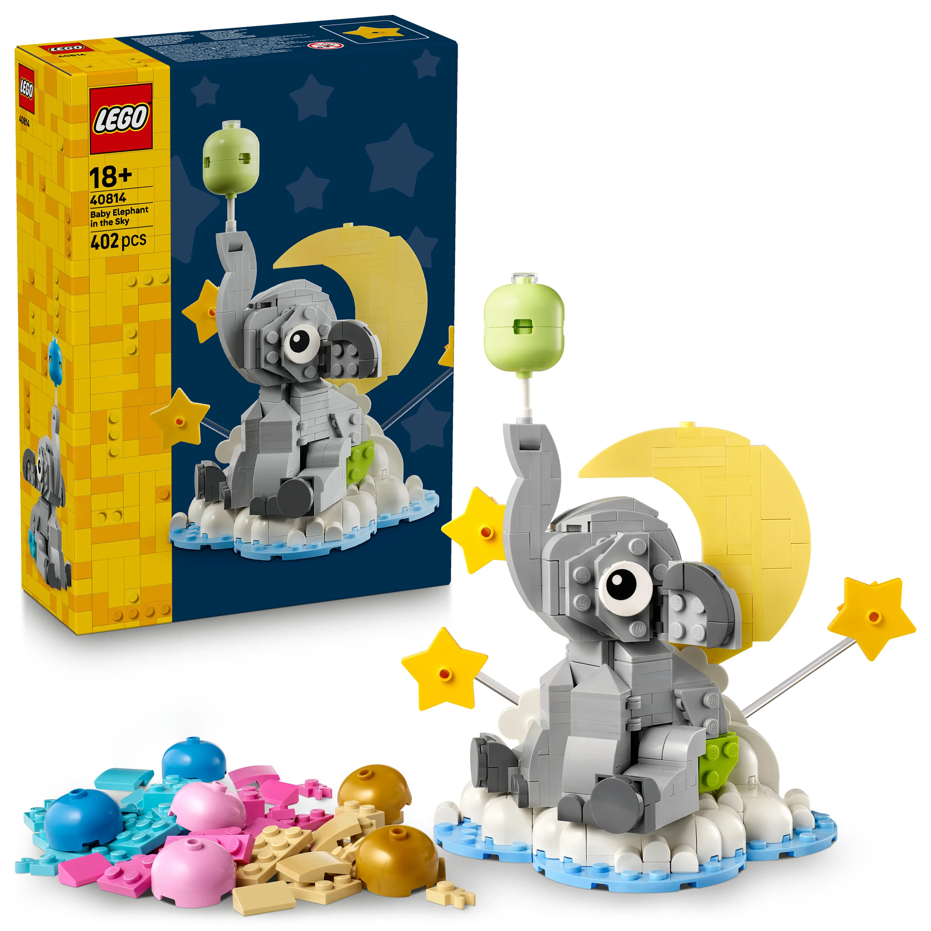 LEGO S&auml;songsbetonat och h&ouml;gtider Elefantunge i skyn 40814