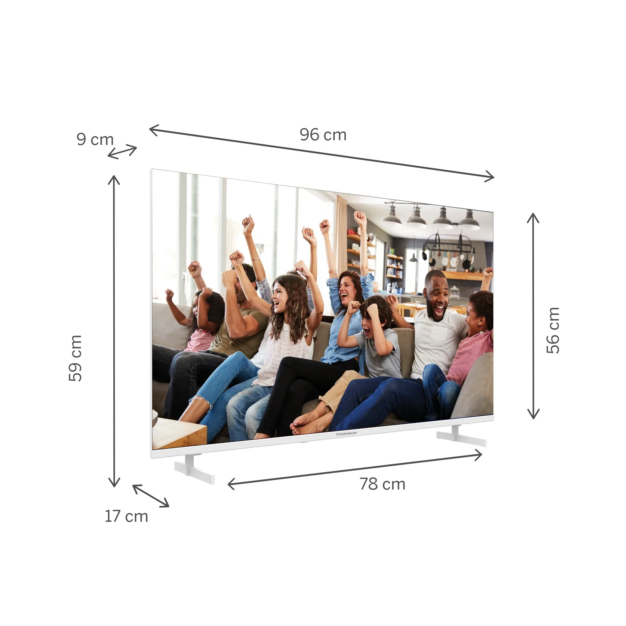 THOMSON 43UG4S14W 43" 4K LED Google TV, 60 Hz, HDR10, vit THOMSON 43UG4S14W 43" 4K LED Google TV, 60 Hz, HDR10, vit