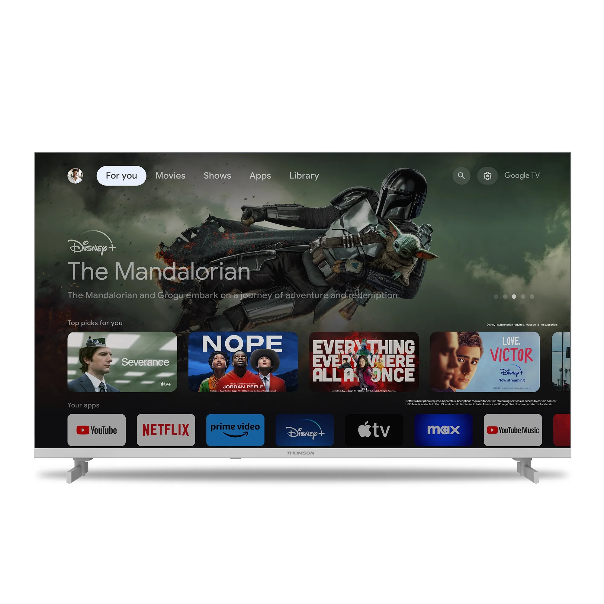THOMSON 43UG4S14W 43" 4K LED Google TV, 60 Hz, HDR10, vit THOMSON 43UG4S14W 43" 4K LED Google TV, 60 Hz, HDR10, vit