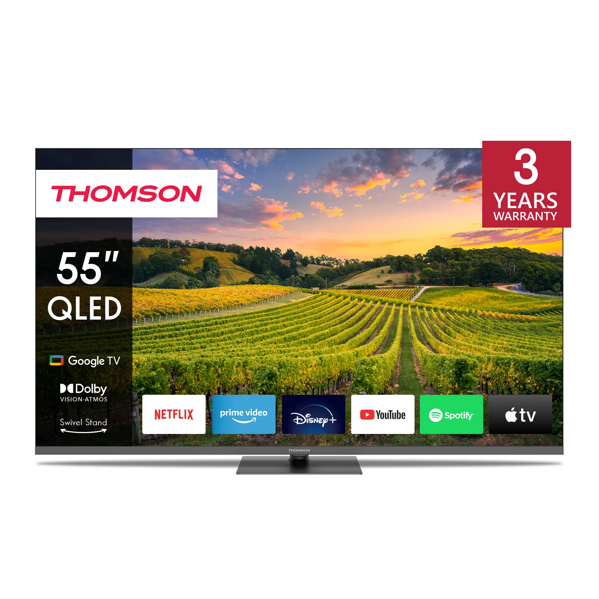 Thomson 55" QLED UHD 60Hz Google Smart -televisio