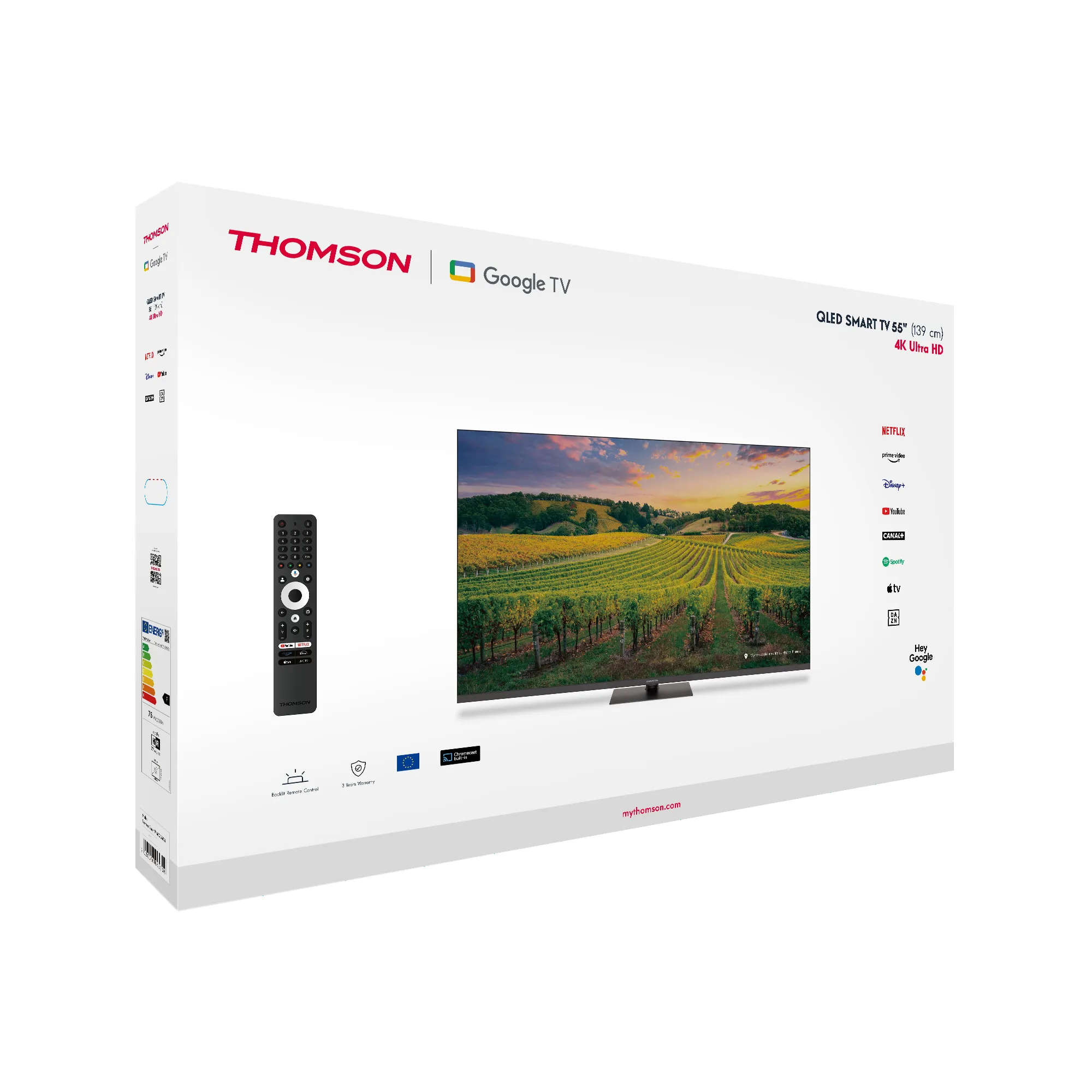 Thomson 55" QLED UHD 60Hz Google Smart -televisio