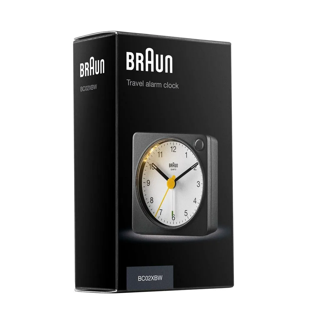 Braun 67023 BC02XBW Klassisk analog resev&auml;ckarklocka - Svart, Vit