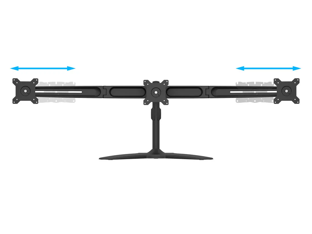 Multibrackets M VESA Desktopmount Triple Stand bordsstativ, f&ouml;r 3 sk&auml;rmar, 15-24", 8 kg, svart