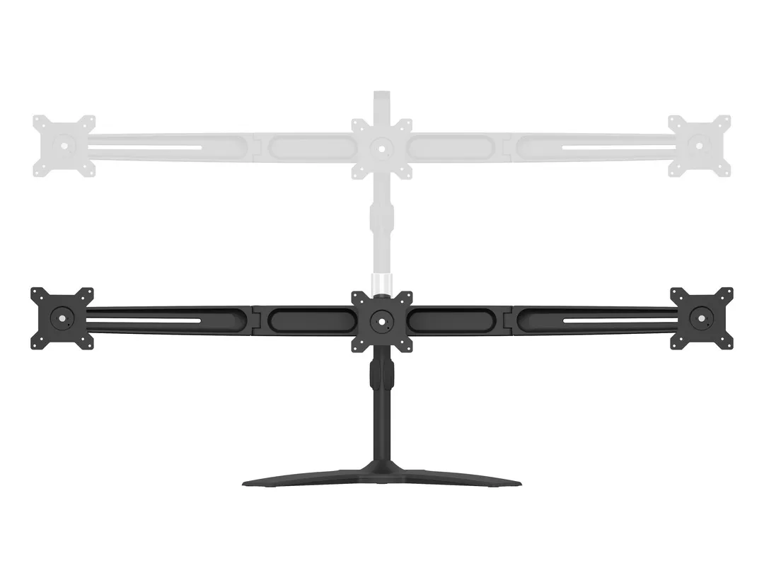 Multibrackets M VESA Desktopmount Triple Stand bordsstativ, f&ouml;r 3 sk&auml;rmar, 15-24", 8 kg, svart