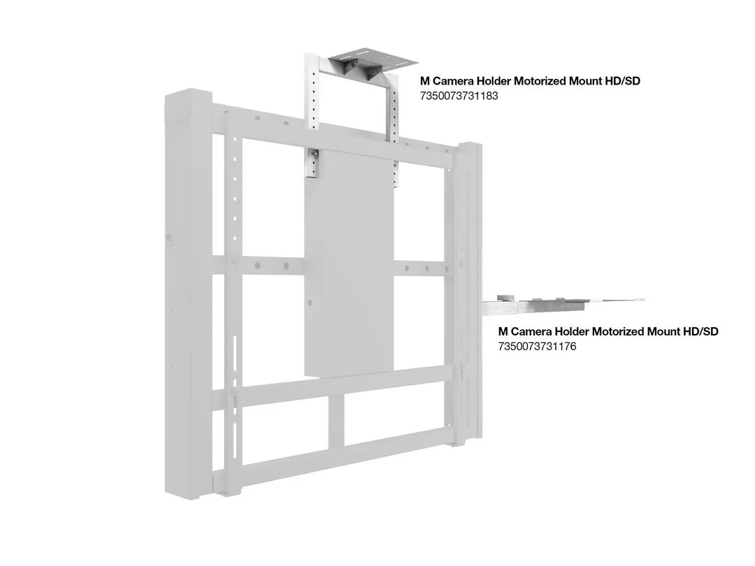 Multibrackets M Computer Shelf Motorized Mount HD - Asennuskomponentti (hylly) tuotteelle sylimikro / DVD-soitin - ter&auml;s - valkoinen - vaunuihin asennettava