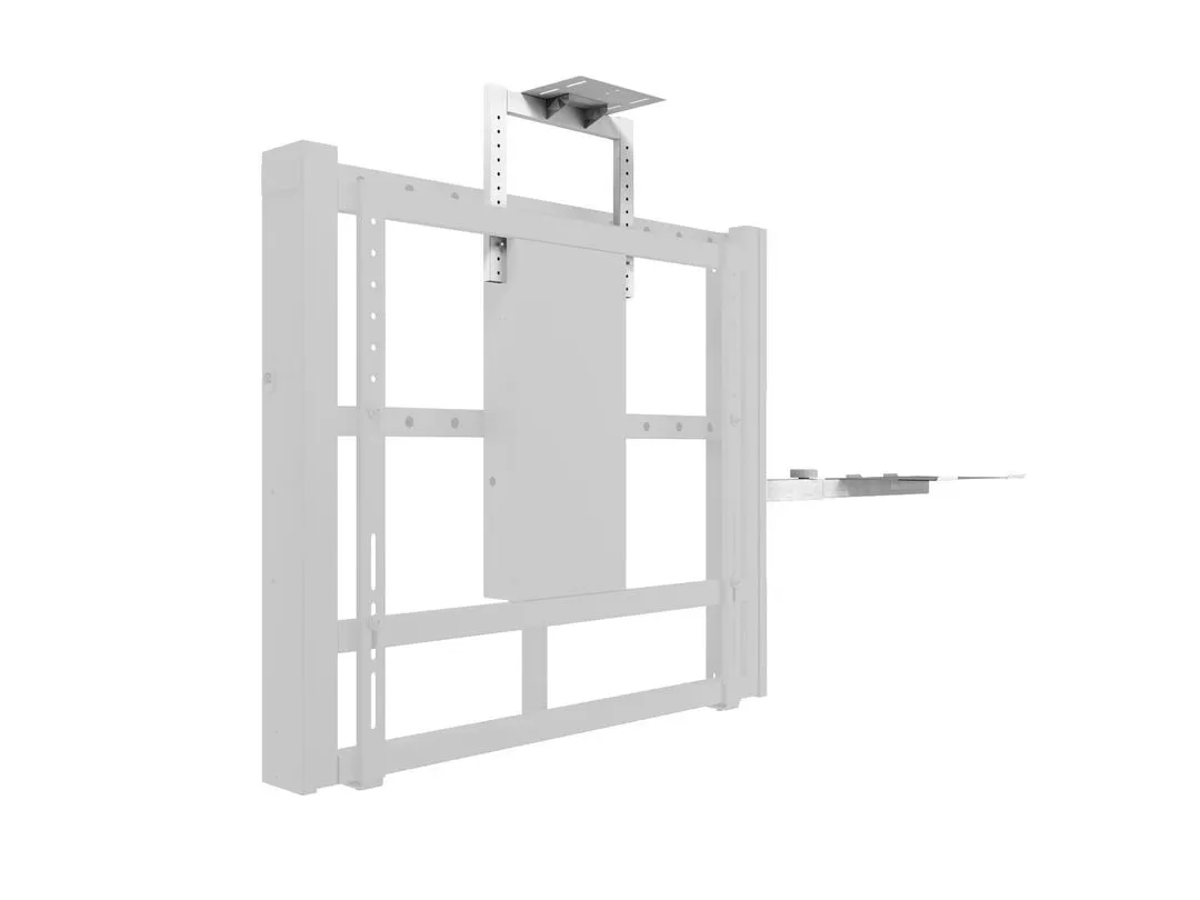 Multibrackets M Computer Shelf Motorized Mount HD - Asennuskomponentti (hylly) tuotteelle sylimikro / DVD-soitin - ter&auml;s - valkoinen - vaunuihin asennettava