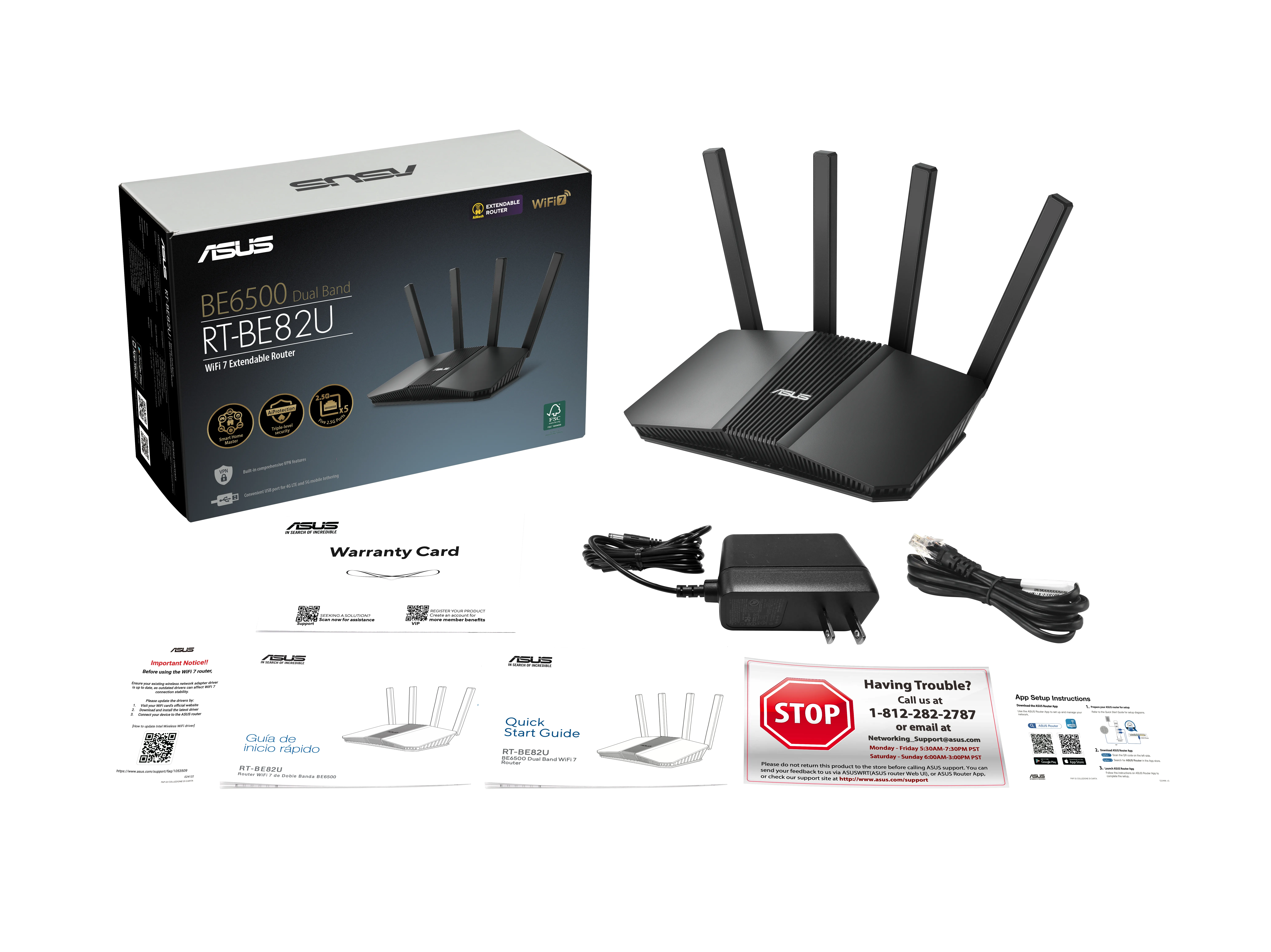Asus RT-BE82U BE6500 WiFi 7 - router