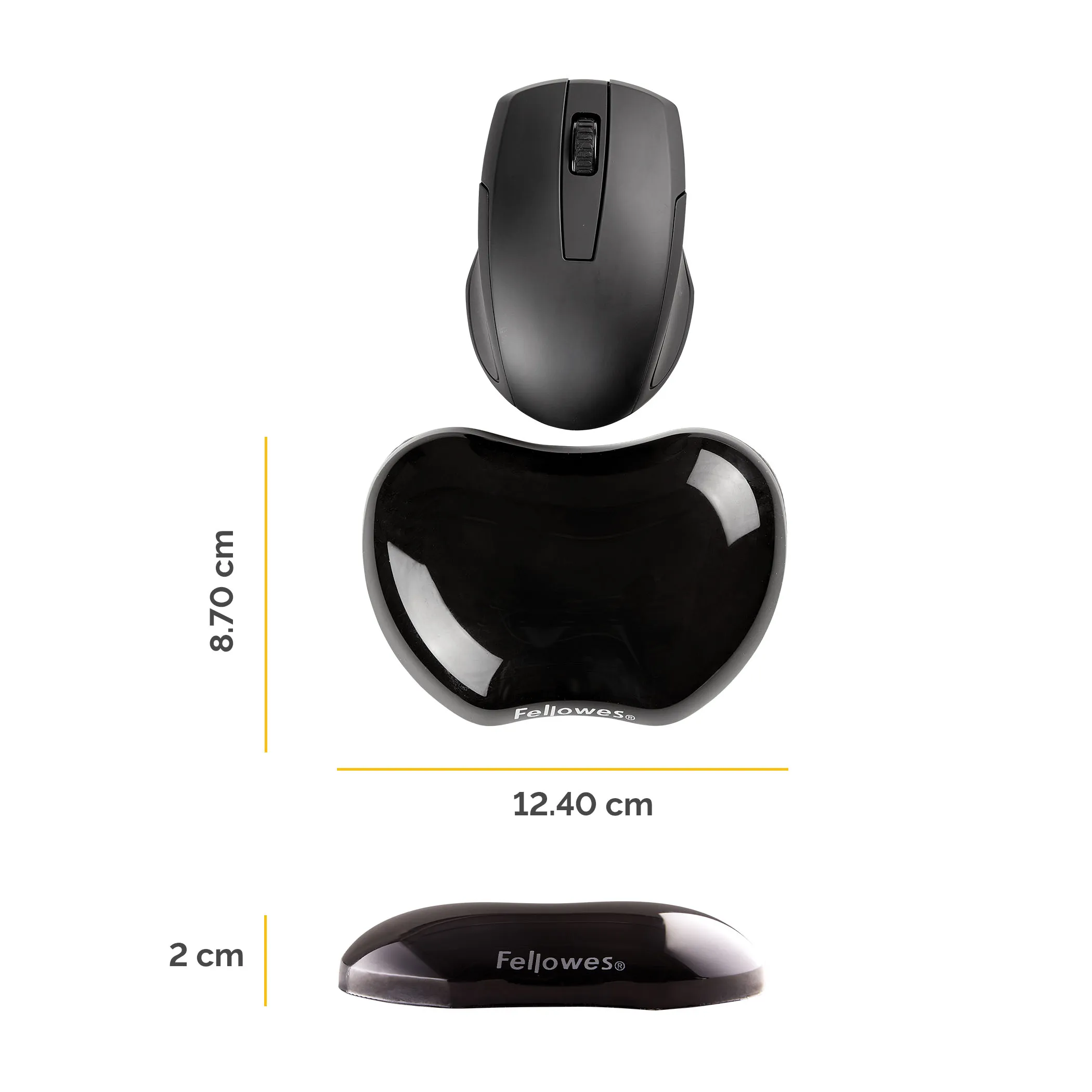 FELLOWES CRYSTAL FLEX REST BLACK