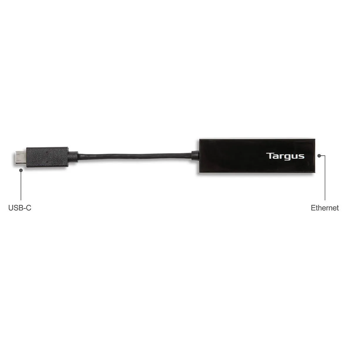 Targus - Verkkoadapteri - USB Type-C - Gigabit Ethernet x 1 - musta