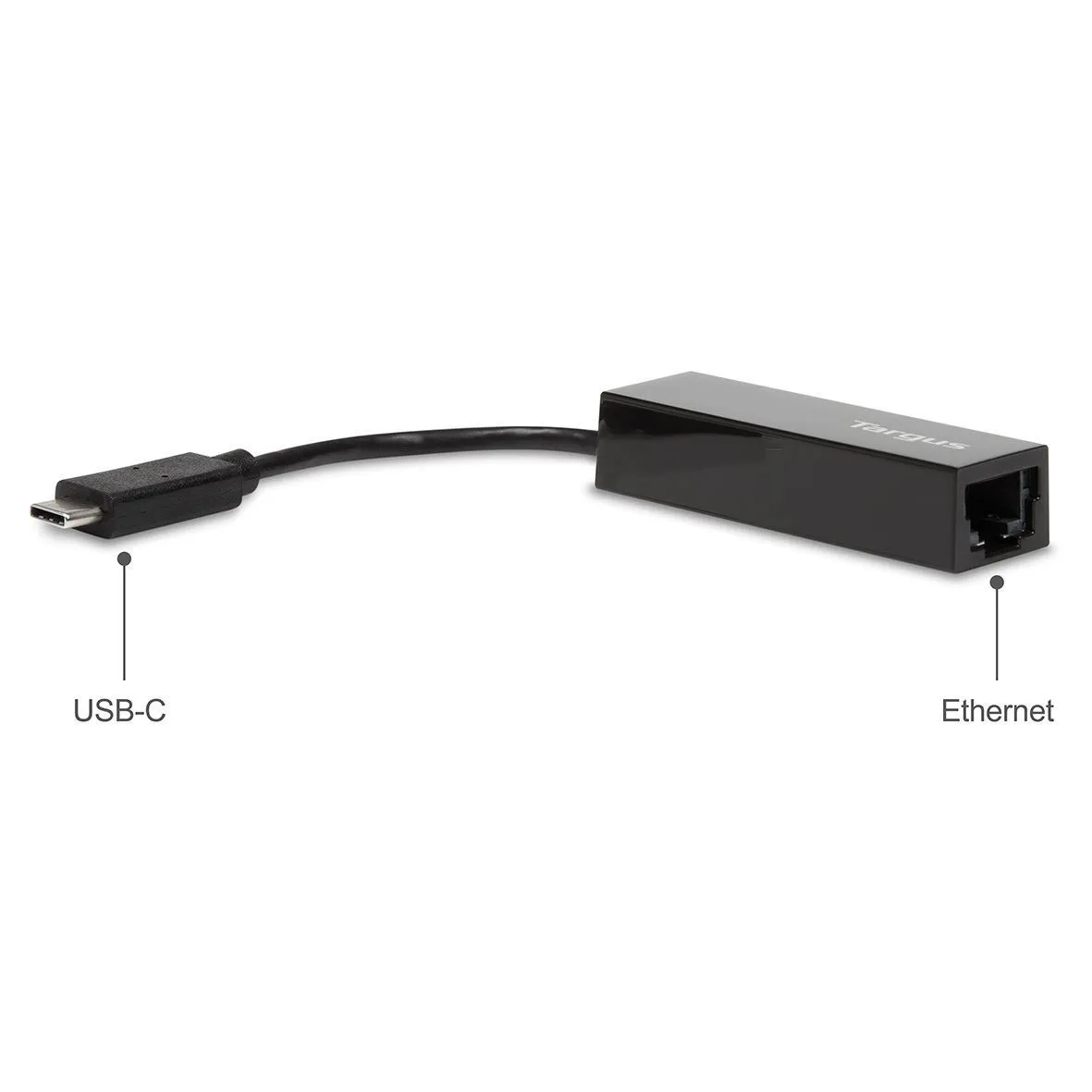 Targus - Verkkoadapteri - USB Type-C - Gigabit Ethernet x 1 - musta