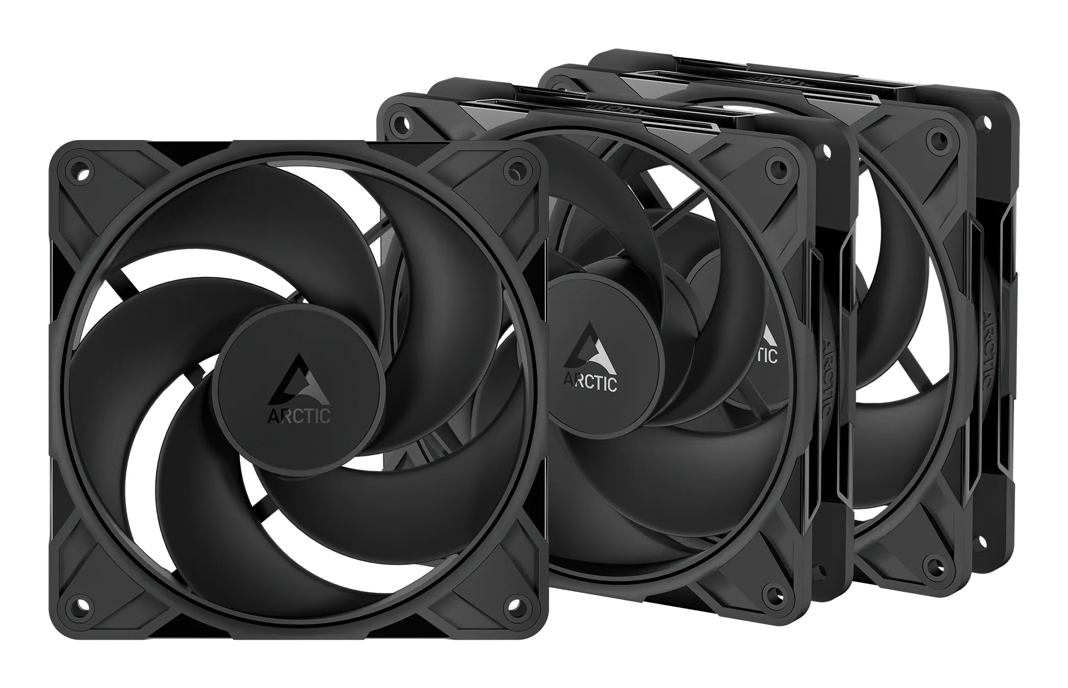 ARCTIC P12 Pro Reverse A-RGB 120 mm PWM Case Fan 3-pack, Black