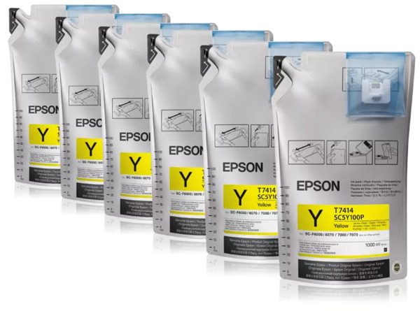 Epson UltraChrome DS T741400 -mustekasetti, 1 l, keltainen
