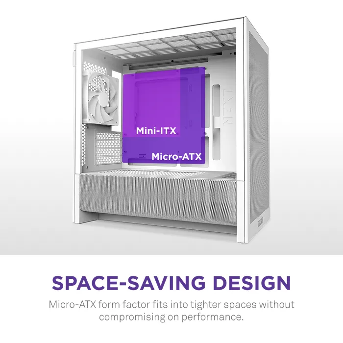 NZXT H3 Flow (2025) mATX - chassi, Vit