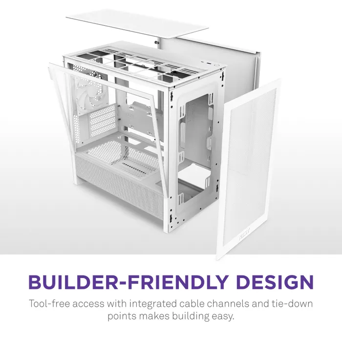 NZXT H3 Flow (2025) mATX - chassi, Vit