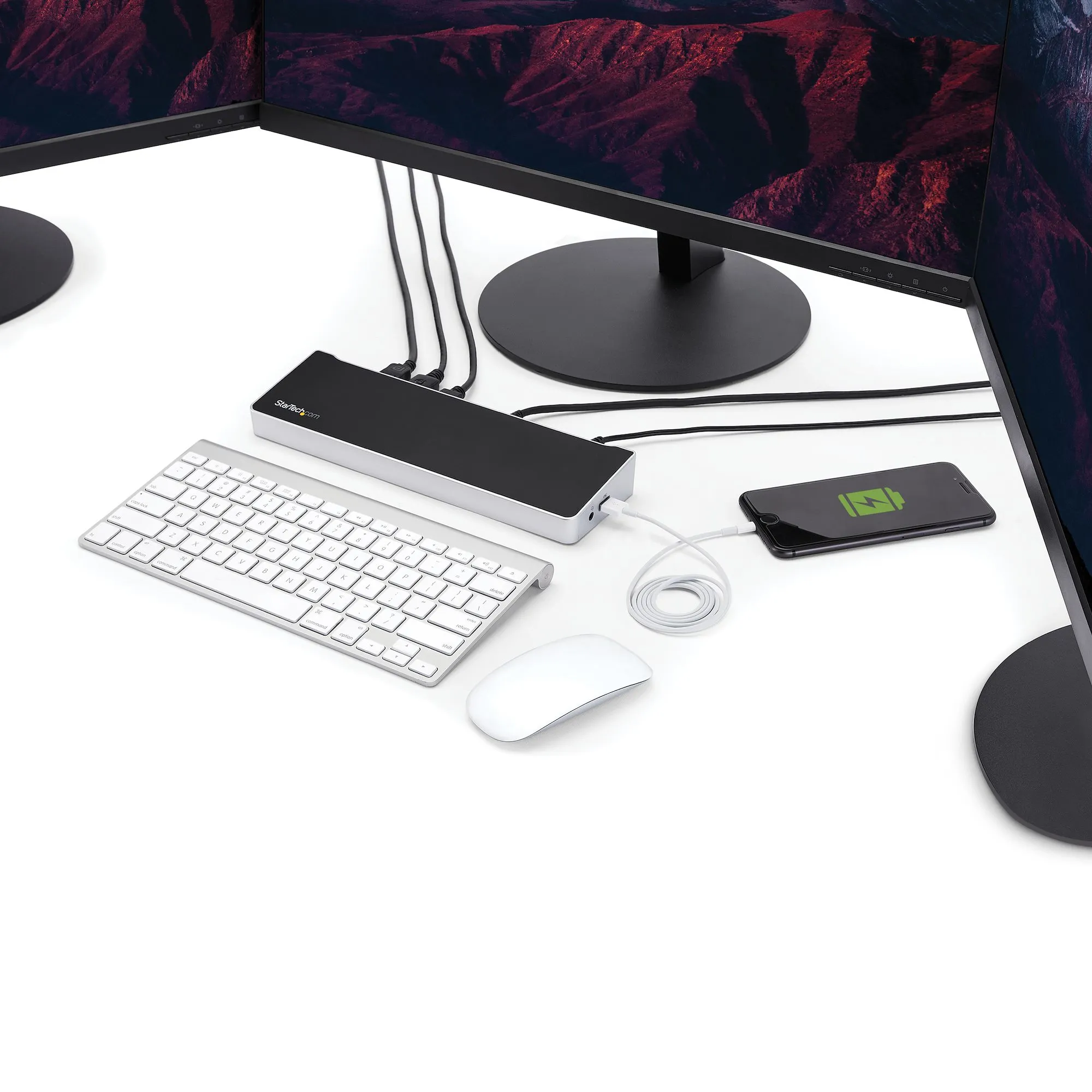 STARTECH TRIPLE-4K MONITOR USB-C DOCKING STATION FOR LAPTOPS - 60W USB POWER DELIVERY