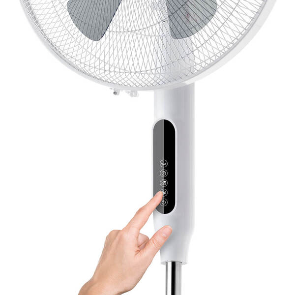 Black+Decker Pedestal Fan LED 5 Blades - floor fan, white