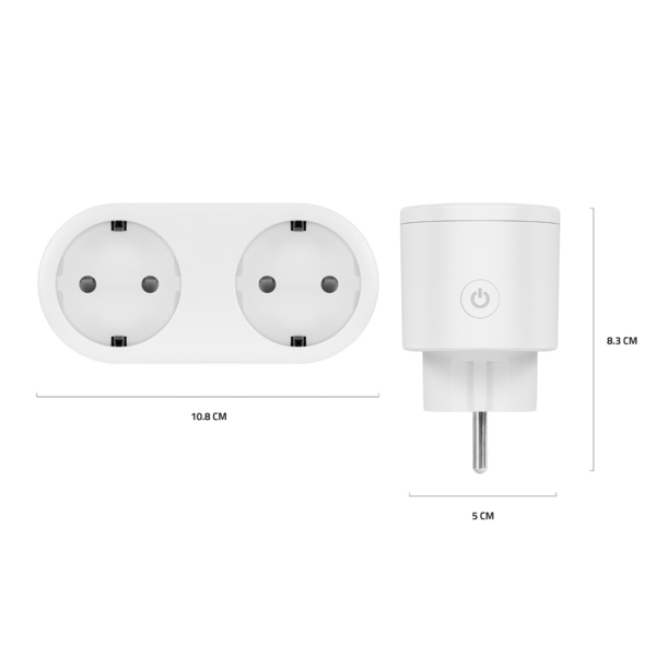 Hombli Smart Socket Duo - smart uttag, Wi-Fi, vit