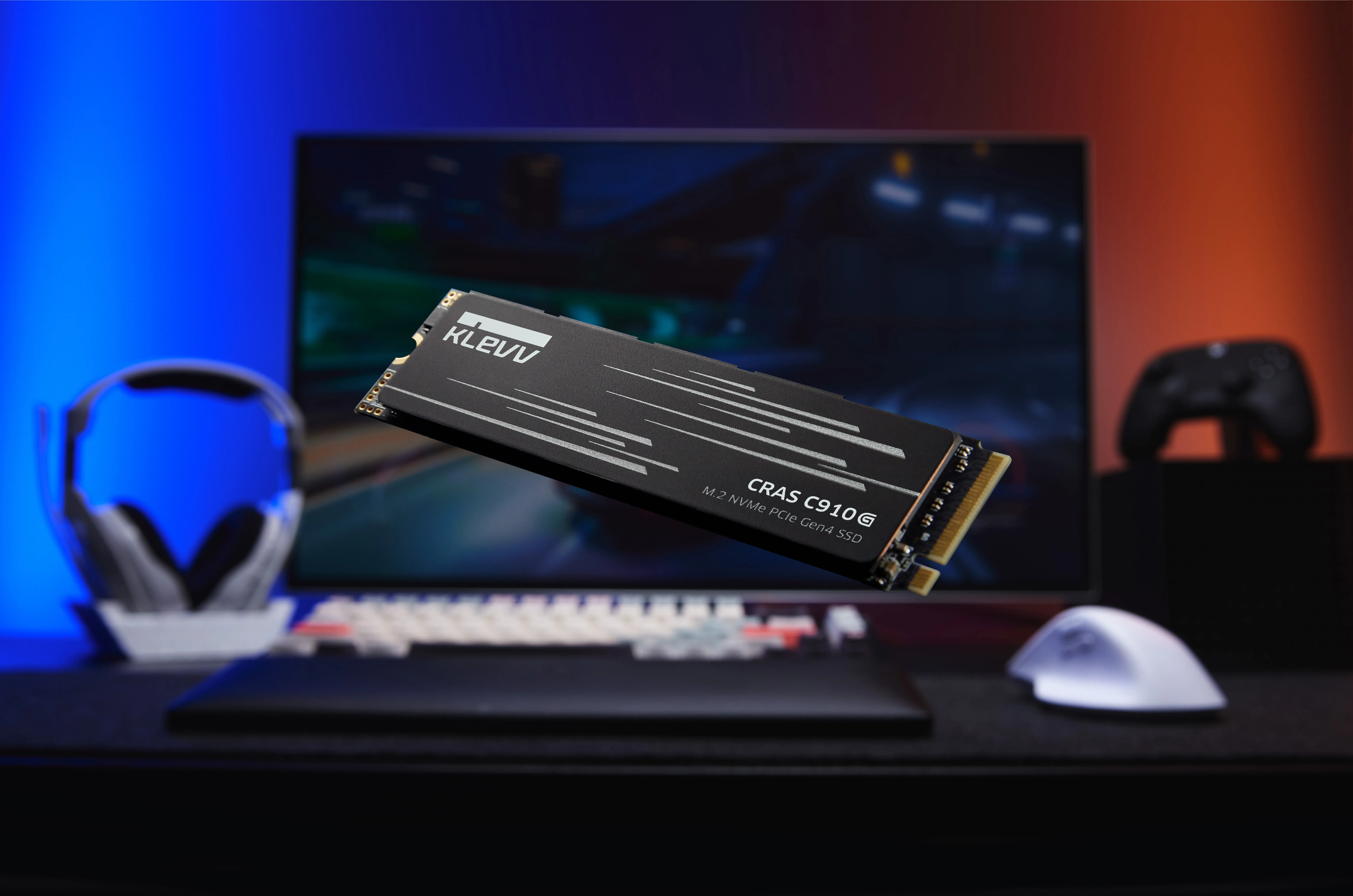 KLEVV CRAS C910G 1TB M.2 2280 NVMe PCI Express 4.0 x4 SSD med kylfl&auml;ns