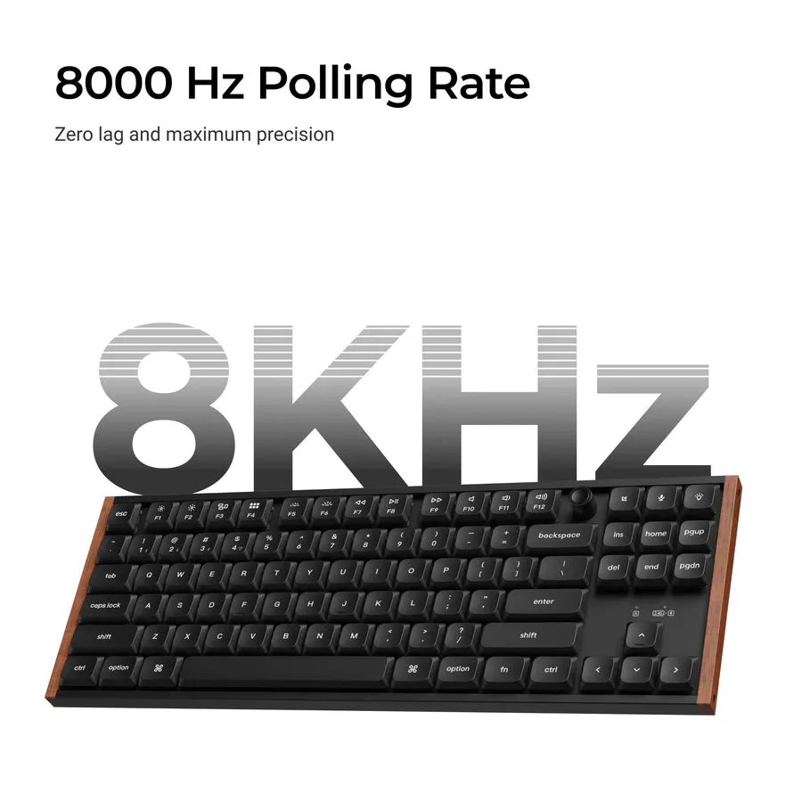 Keychron K1 Ultra SE Wireless Mechanical Keyboard, Milk POM Brown, Black