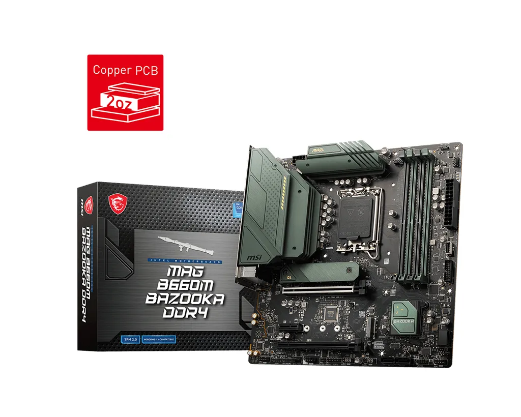 MSI MAG B660M Bazooka DDR4 mATX-emolevy
