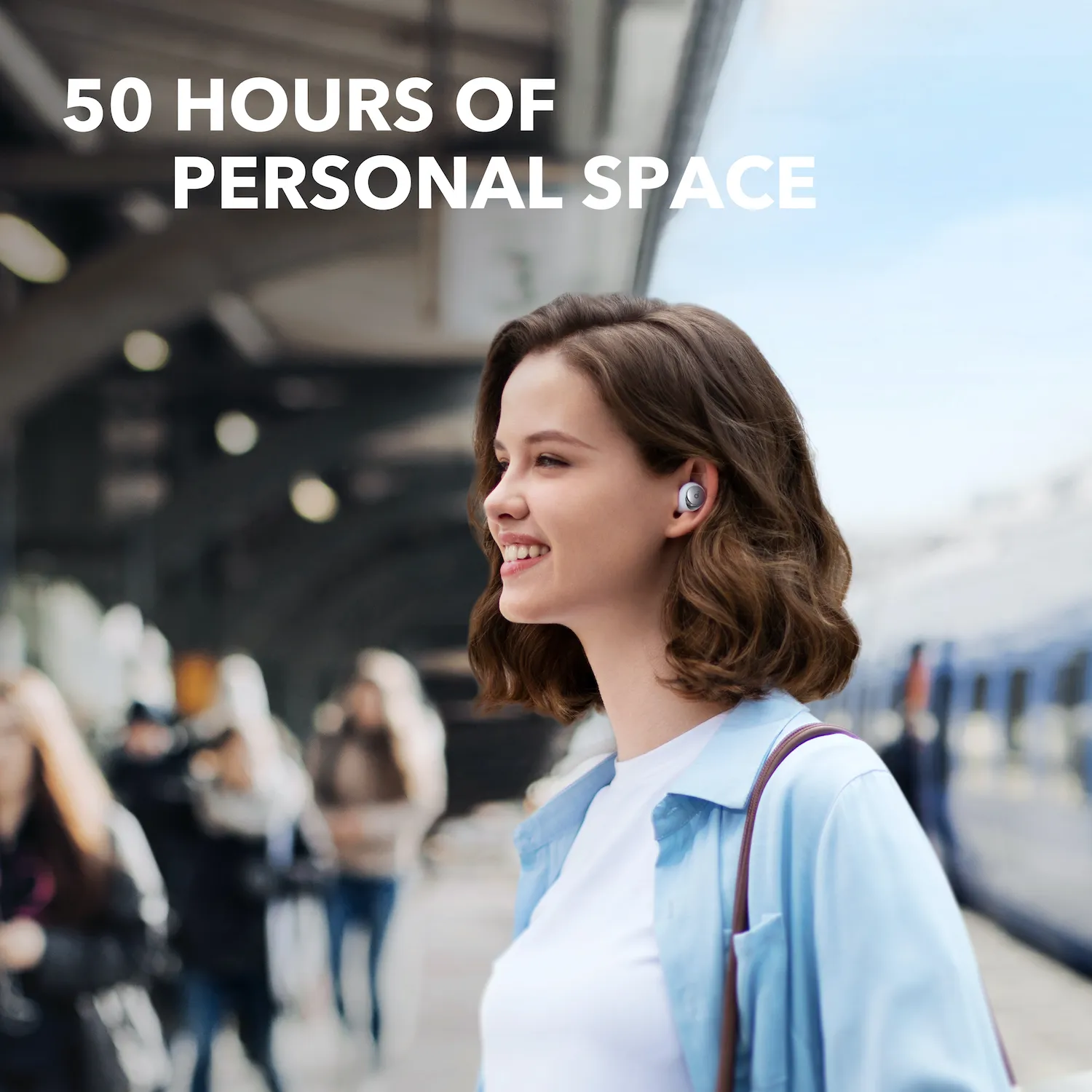 Anker Soundcore Space A40 Wireless Earbuds, White