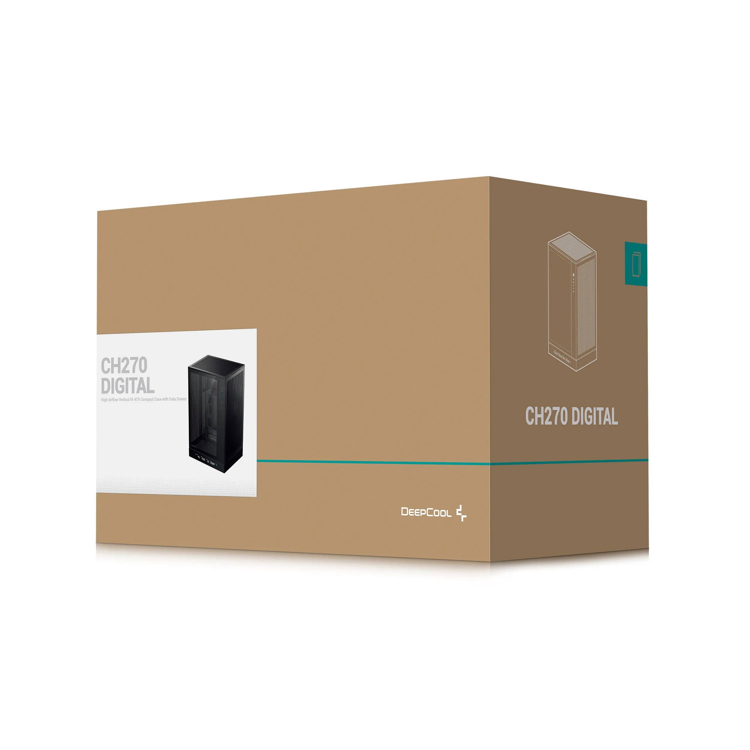 Deepcool CH270 Digital - Mini Tower case, Black