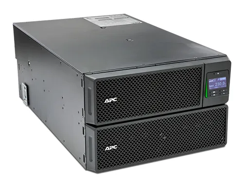 APC Smart-UPS On-Line 8000 VA / 8000 W 5 min (50% 14 min) Double Conversion Online 6U 19&quot; Rackoumt UPS 230V. Tulo kiinteasennus 230V (1PH+N+G) tai 400 V kolmeva