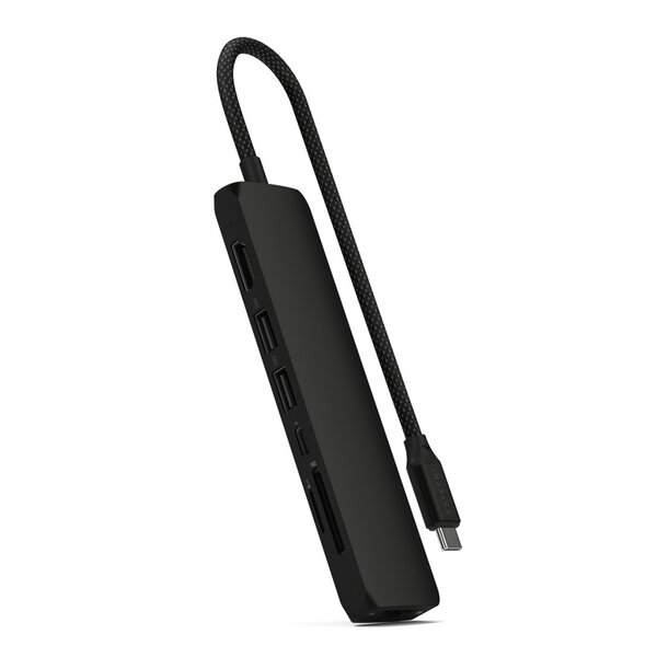 Satechi 7-i-1 USB-C Slim Multiport Adapter med Ethernet - Svart