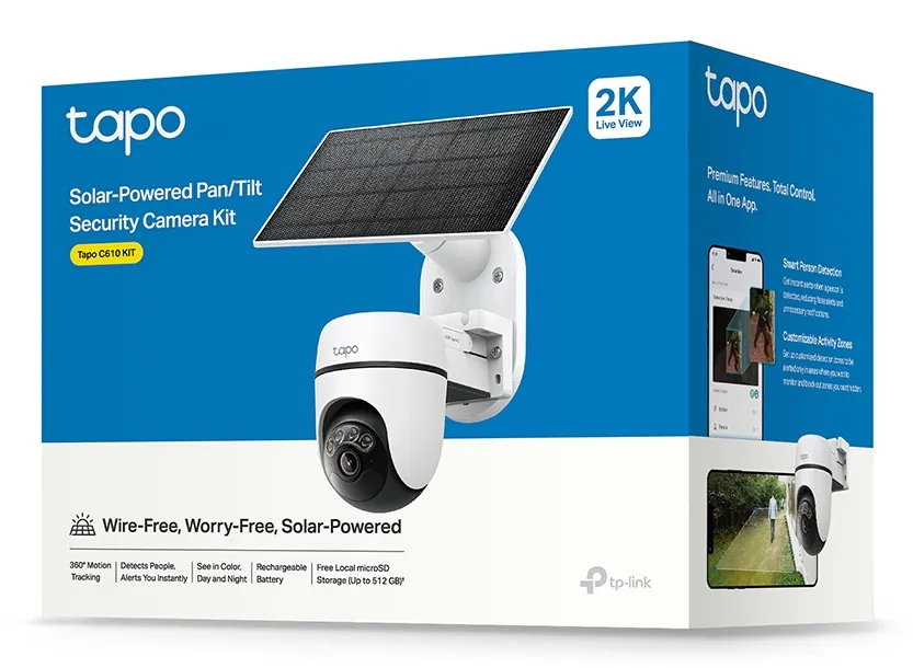 TP-LINK Solar-Powered Pan/Tilt Security Camera Kit