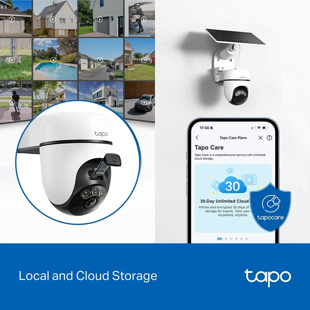 TP-LINK Solar-Powered Pan/Tilt Security Camera Kit