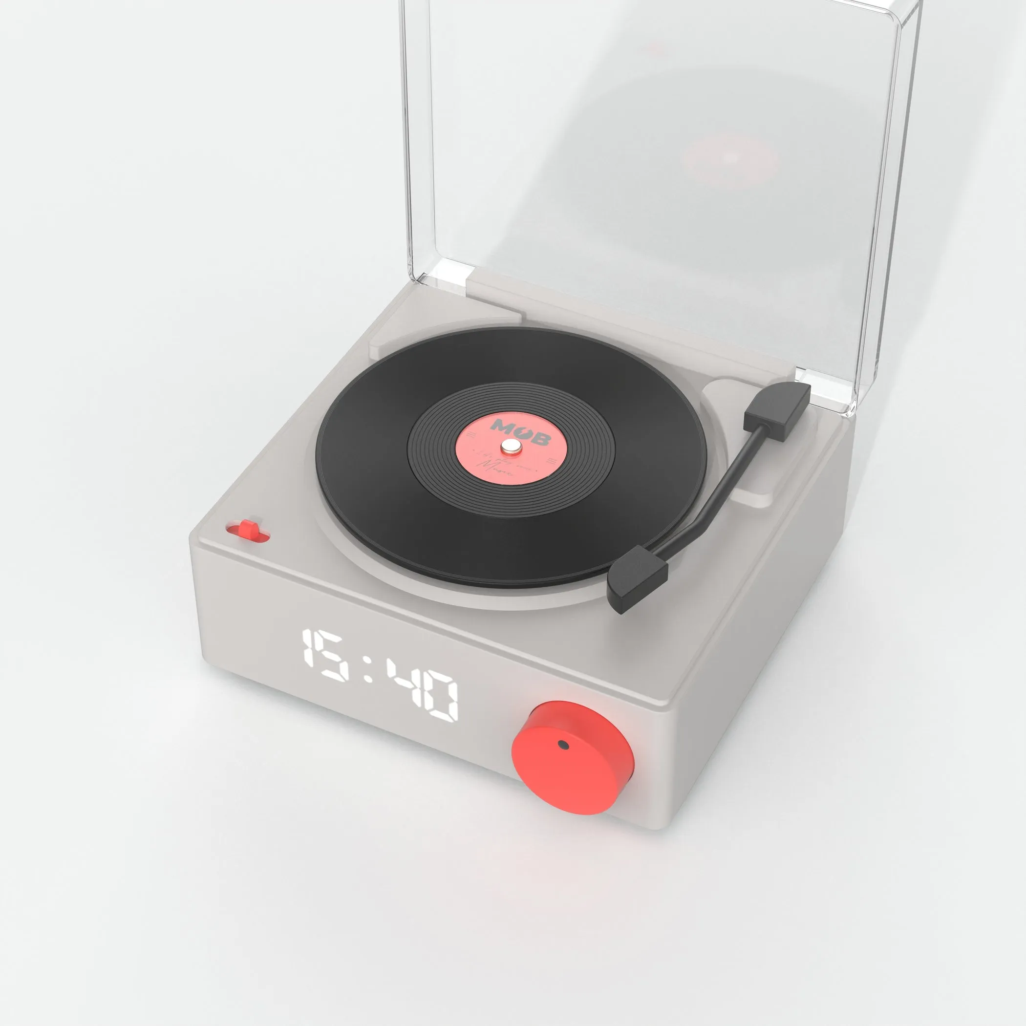 MOB VS-80 Speaker & Alarm Clock, grå