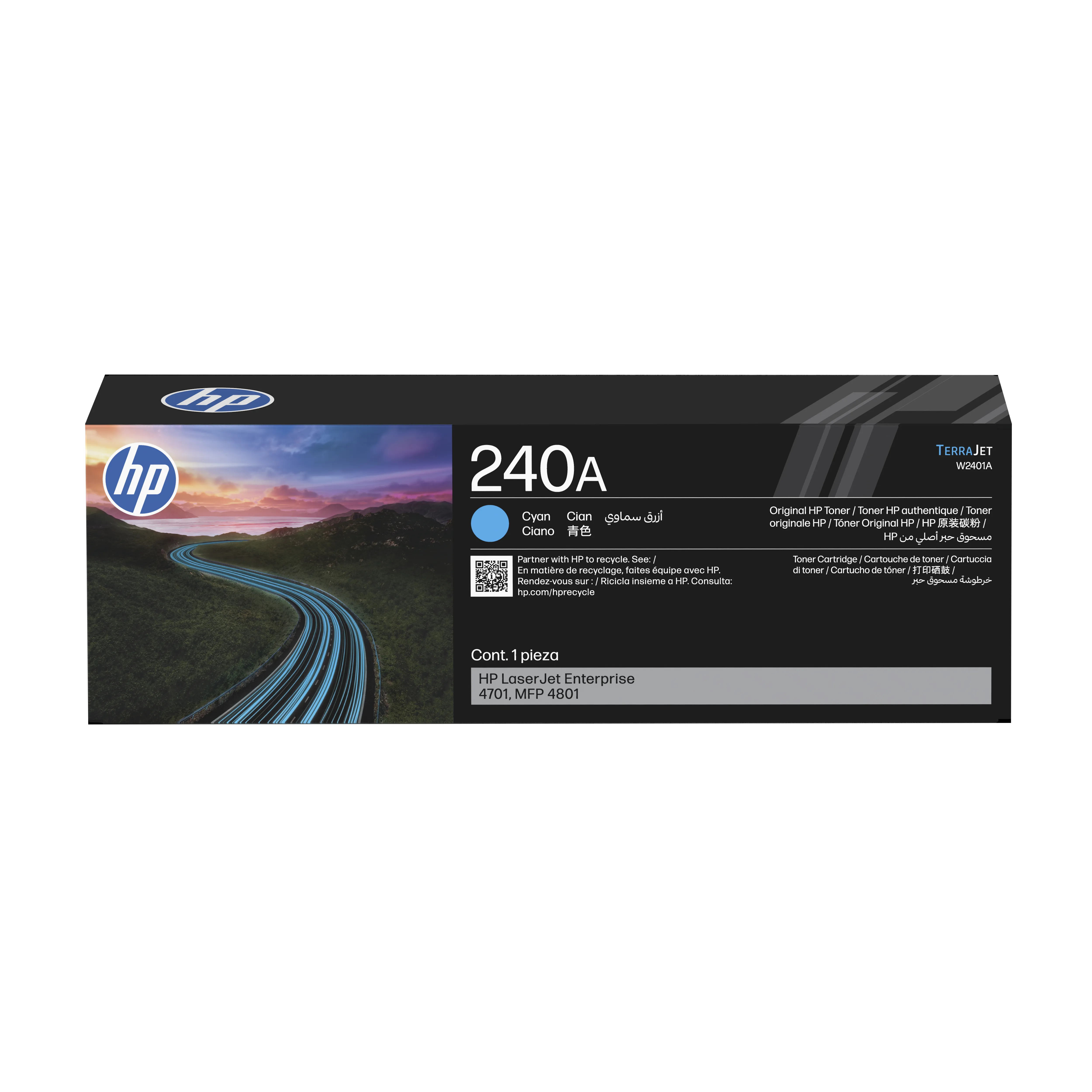 HP 240A lasertoner, cyan