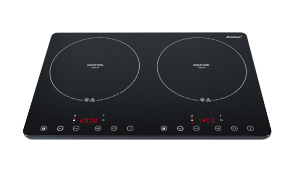 Steba IK 650 Slim Freestanding Double Induction Hob, 3400 W, Black