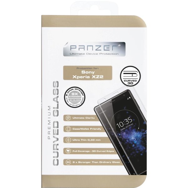 Panzer Sony Xperia XZ2, Curved Glass, Transparent
