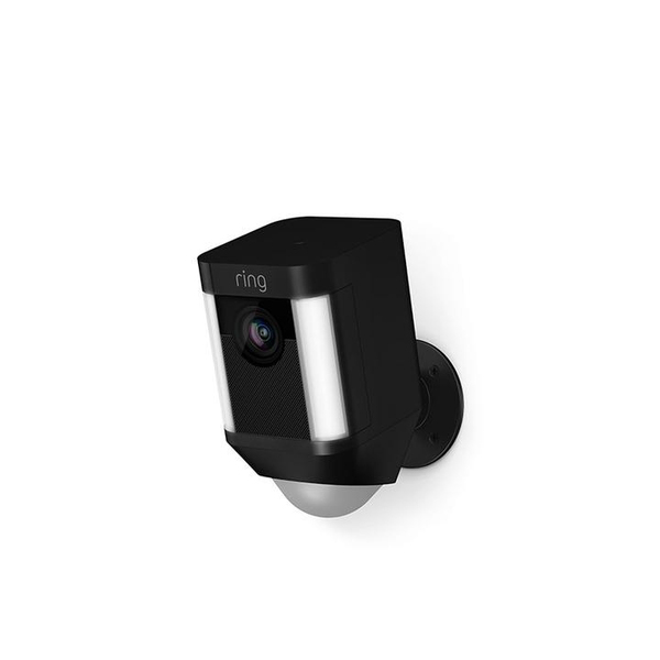 Ring Spotlight Cam Battery - Verkkovalvontakamera - ulkok&auml;ytt&ouml; - s&auml;&auml;nkest&auml;v&auml; - v&auml;ri (P&auml;iv&auml;&amp;Y&ouml;) - 1080p - audio - langaton - Wi-Fi