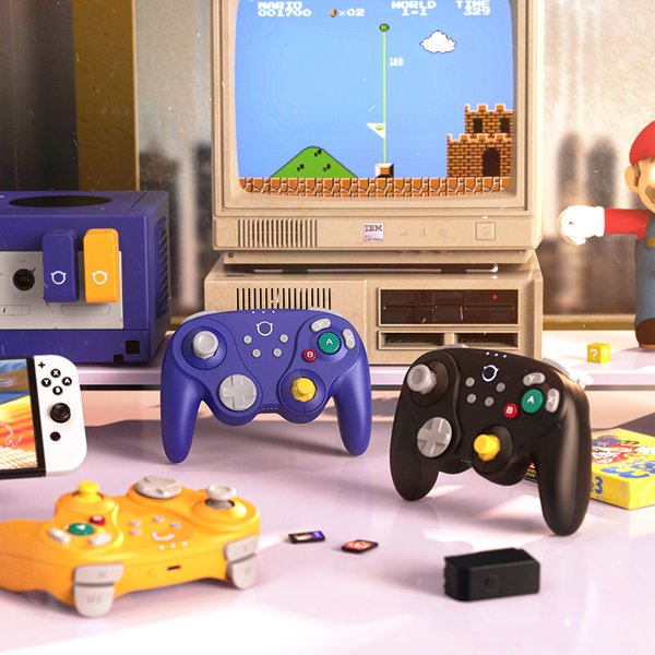 NYXI Warrior Switch 1 &amp; 2 Controller - tr&aring;dl&ouml;s spelkontroll, violet