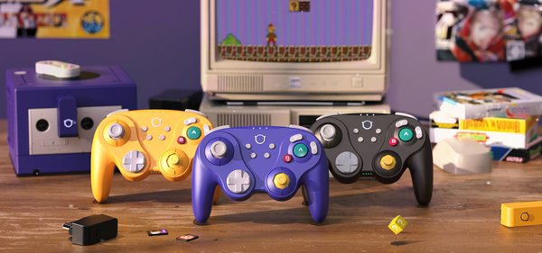 NYXI Warrior Switch 1 &amp; 2 Controller - tr&aring;dl&ouml;s spelkontroll, violet