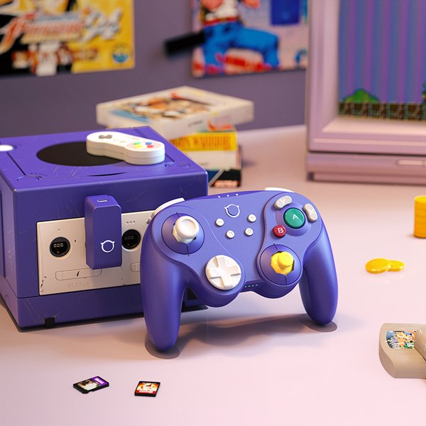 NYXI Warrior Switch 1 &amp; 2 Controller - tr&aring;dl&ouml;s spelkontroll, violet