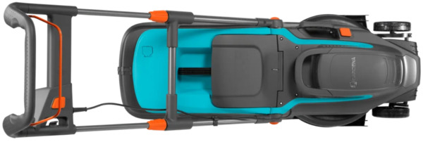 GARDENA PowerMax 1800/42 Electric Lawnmower, 1800 W, 420 mm, 45 L, 800 m&sup2;, Black/Green/Orange