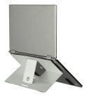 R-Go Riser Attachable Laptop Stand, adjustable, silver