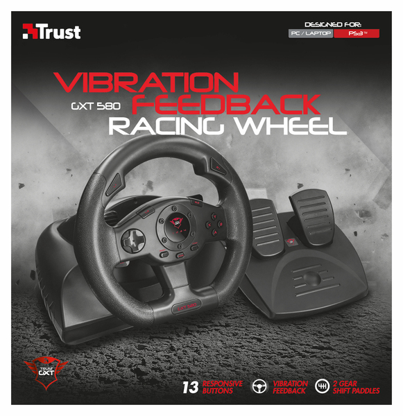 Trust GXT 580 Sano Vibration Feedback Racing Wheel